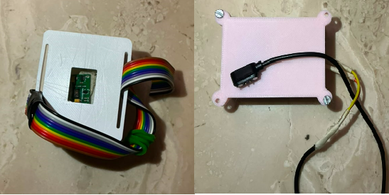 Final ESP32-S3 Mini device hosting the live sensor dashboard