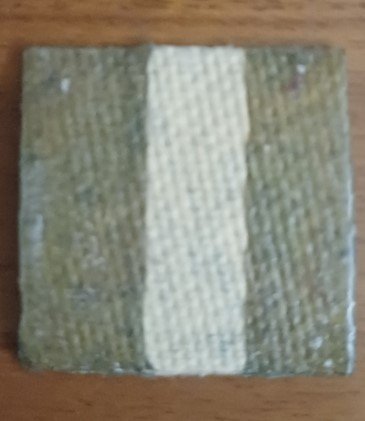The finished handmade paper test strip